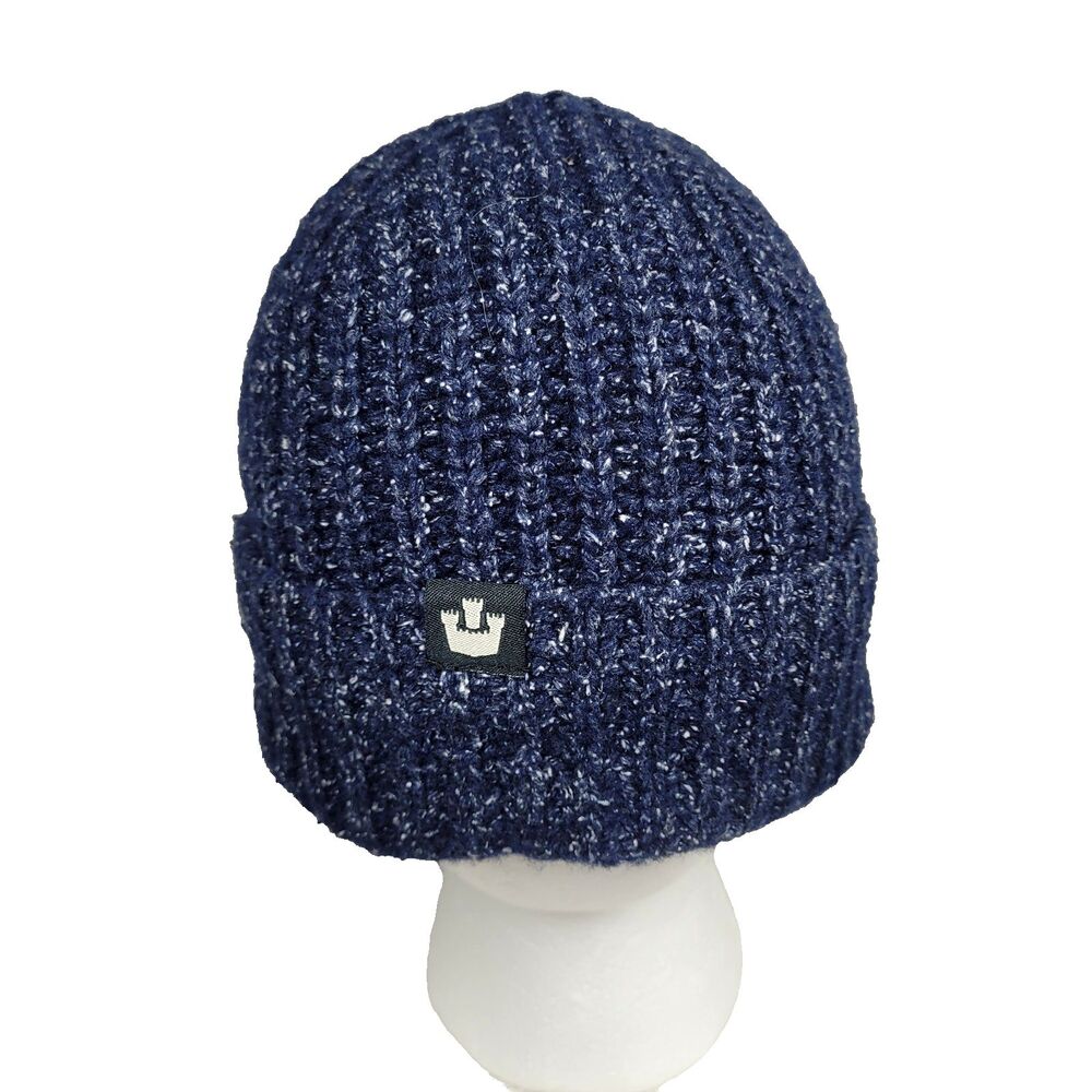 Goorin Bros Northstar Knit Beanie Hat Fine Merino Wool & Silk Navy NWT MSRP $55